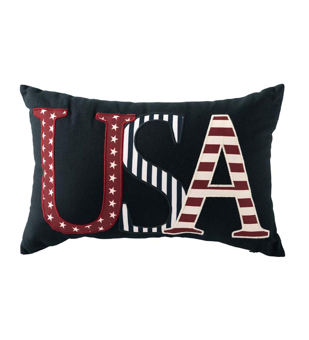 Plow &amp; Hearth Home Accents | Indoor Living Indoor/Outdoor Patriotic Throw Pillows - Heart