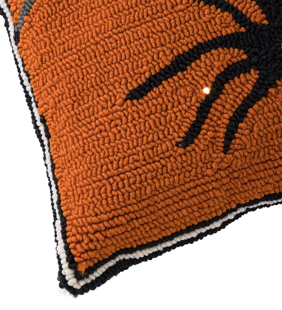 Plow &amp; Hearth Home Accents | Indoor Living Indoor/Outdoor Polypropylene Lighted Spider Web Throw Pillow