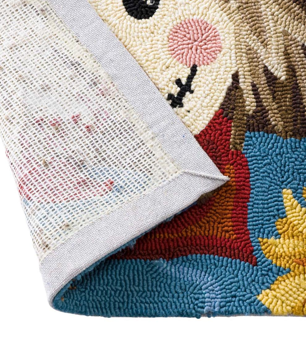 Plow &amp; Hearth Home Accents | Indoor Living Indoor/Outdoor Scarecrow Hand Hooked Polypropylene Accent Rug