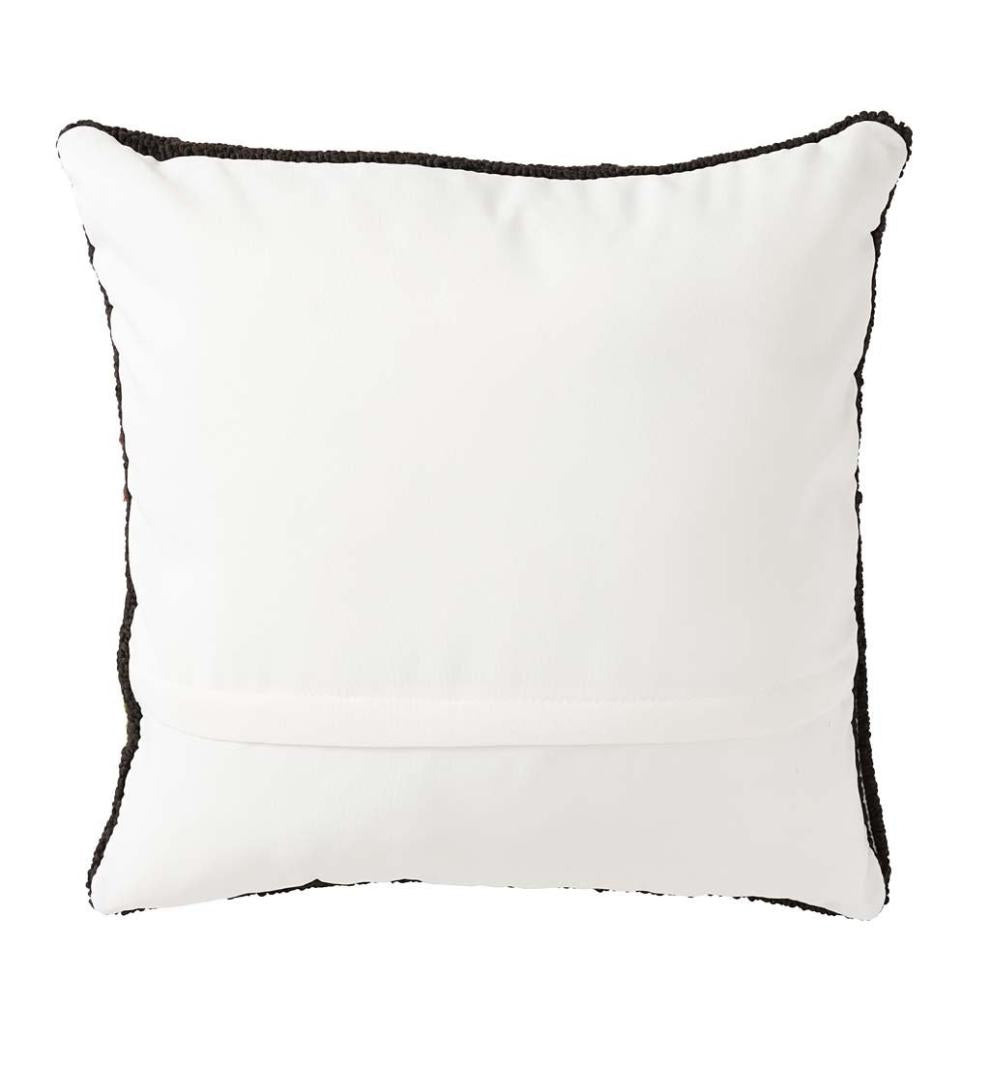 Plow &amp; Hearth Home Accents | Indoor Living Indoor/Outdoor Scattered Leaves Hand Hooked Polypropylene Throw Pillow