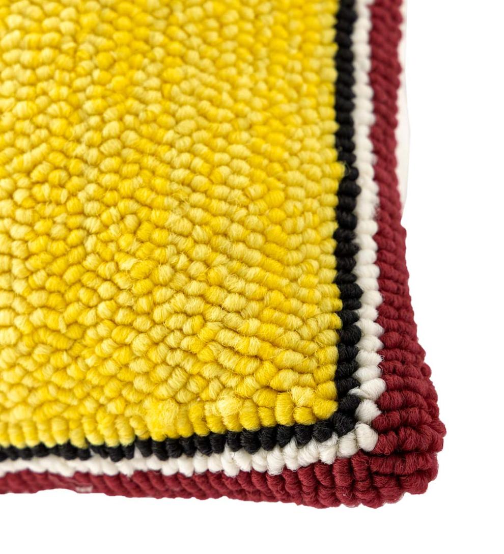 Plow &amp; Hearth Home Accents | Indoor Living Indoor/Outdoor Summer Picnic Ant Hooked Polypropylene Throw Pillow