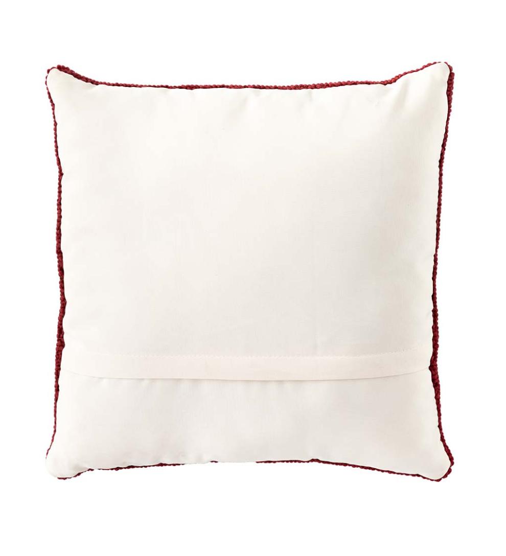 Plow &amp; Hearth Home Accents | Indoor Living Indoor/Outdoor Summer Picnic Ant Hooked Polypropylene Throw Pillow
