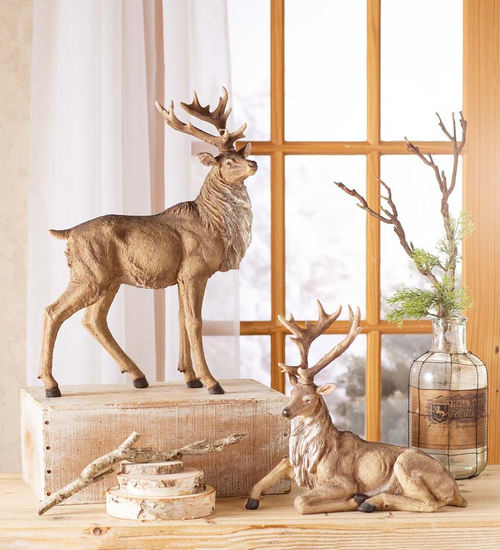 Plow &amp; Hearth Home Accents | Indoor Living Lifelike Elk Sculptures