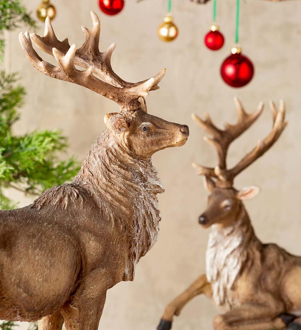 Plow &amp; Hearth Home Accents | Indoor Living Lifelike Elk Sculptures
