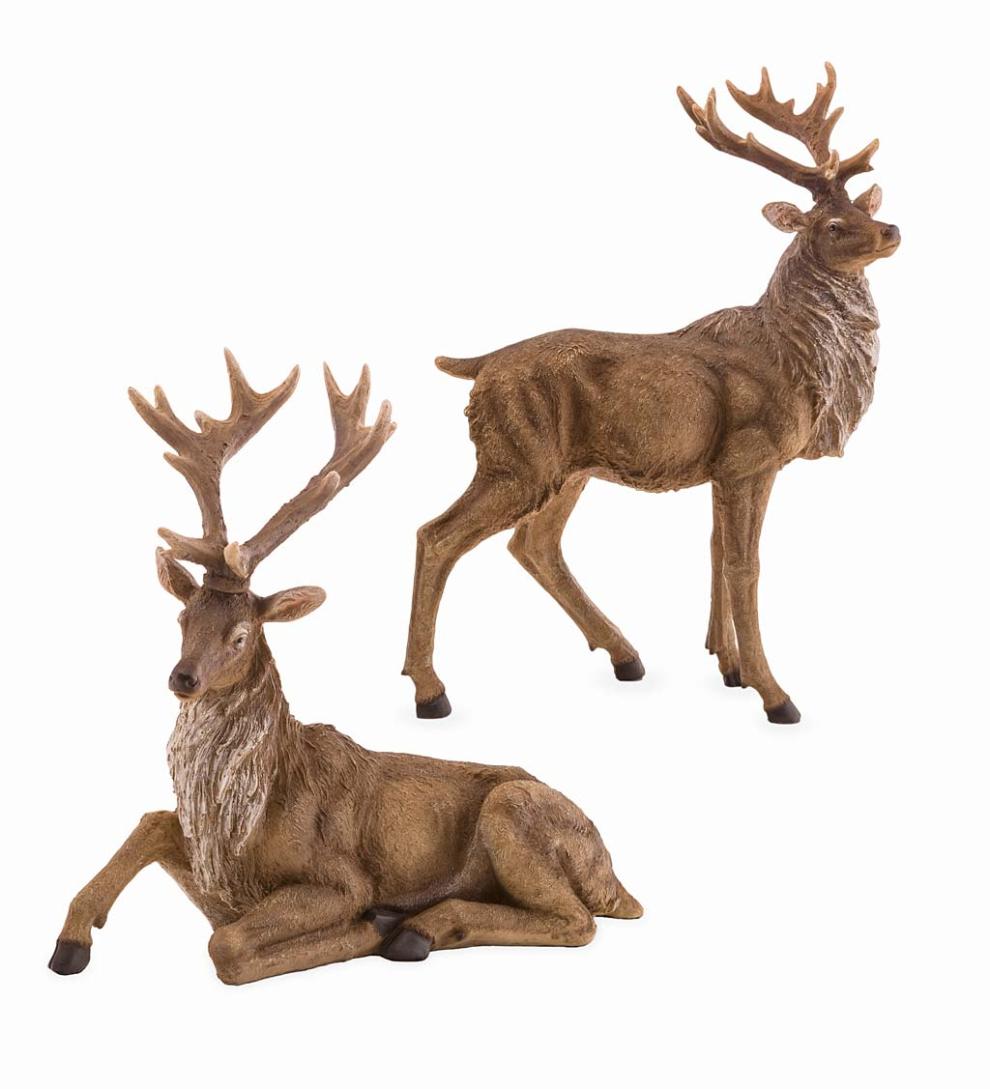 Plow &amp; Hearth Home Accents | Indoor Living Lifelike Elk Sculptures
