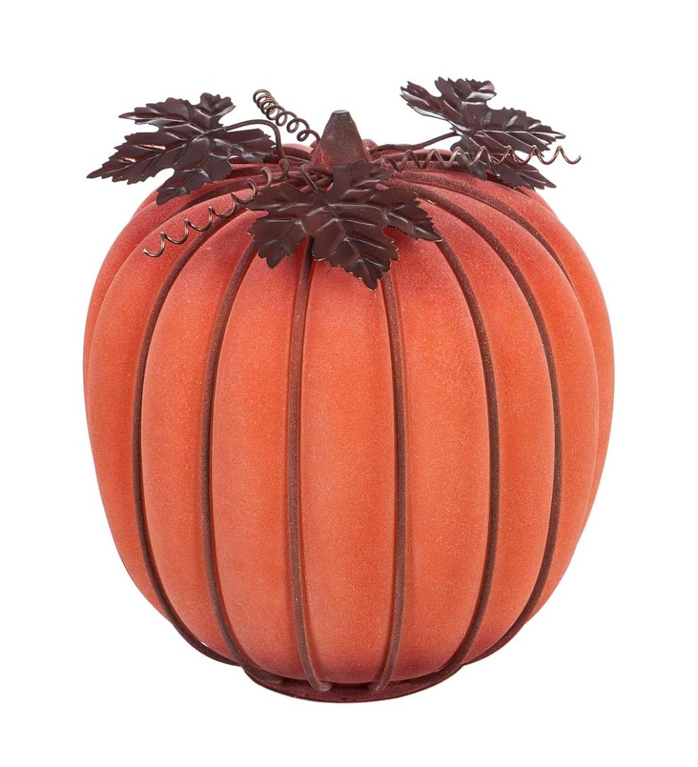 Plow &amp; Hearth Home Accents | Indoor Living Lighted Glass Pumpkins, Set Of 2