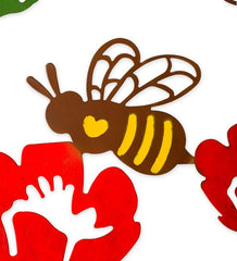 Plow &amp; Hearth Home Accents | Indoor Living Metal Indoor/Outdoor Heart Wall Art With Bees And Flowers