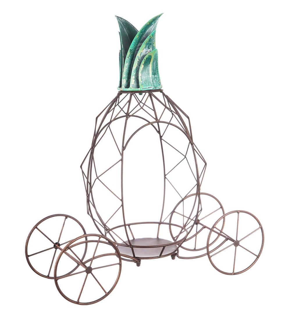 Plow &amp; Hearth Home Accents | Indoor Living Metal Pineapple Plant Stand