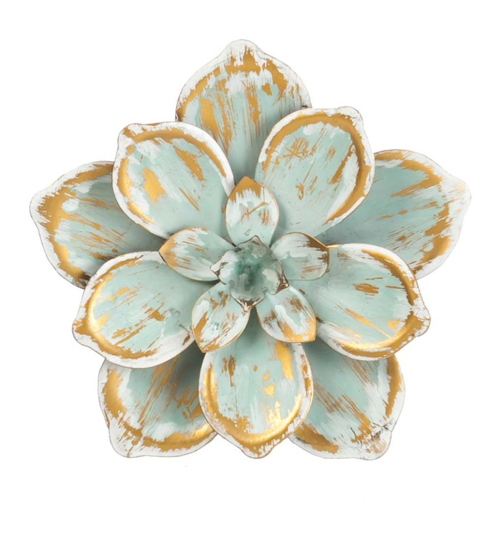 Plow &amp; Hearth Home Accents | Indoor Living Metal Succulent Wall Flowers, Set Of 2