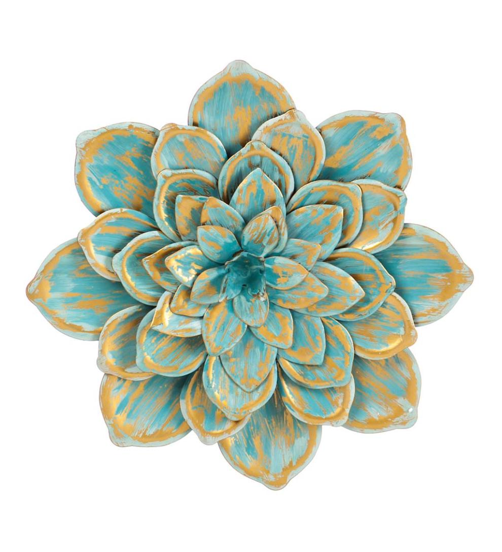 Plow &amp; Hearth Home Accents | Indoor Living Metal Succulent Wall Flowers, Set Of 2