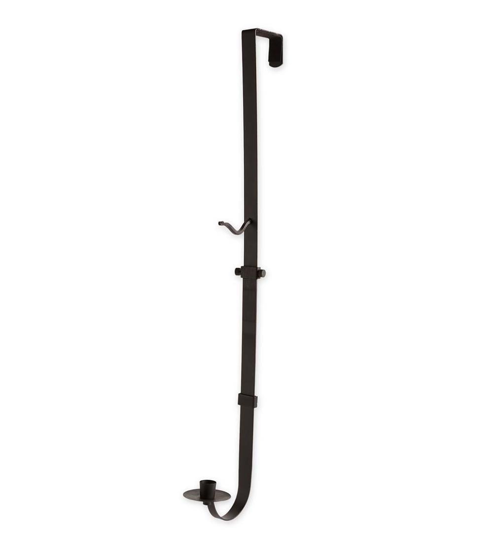 Plow &amp; Hearth Home Accents | Indoor Living Over-Door Adjustable Wreath Hanger With Candle Holder