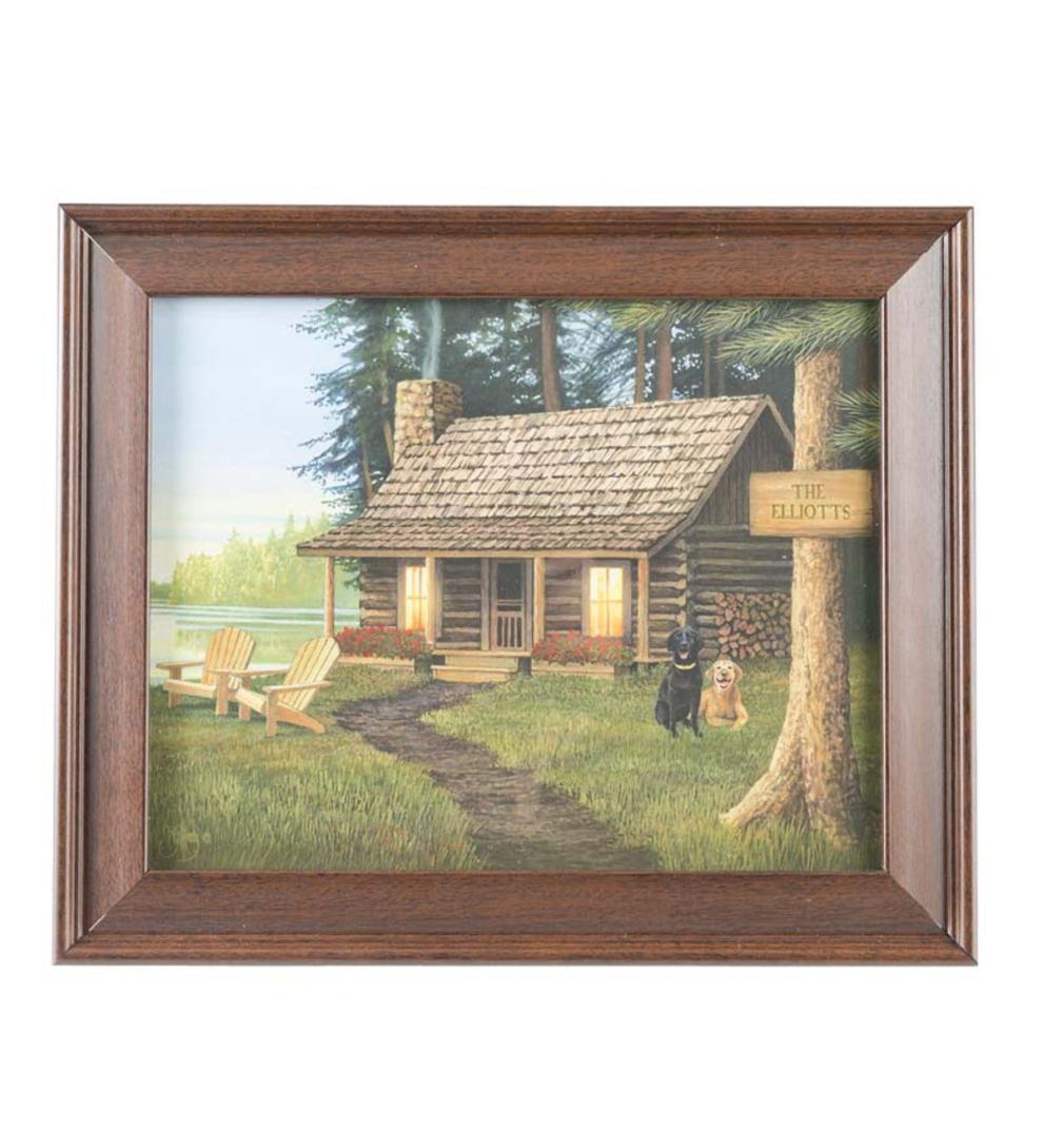 Plow &amp; Hearth Home Accents | Indoor Living Personalized Cabin Framed Print