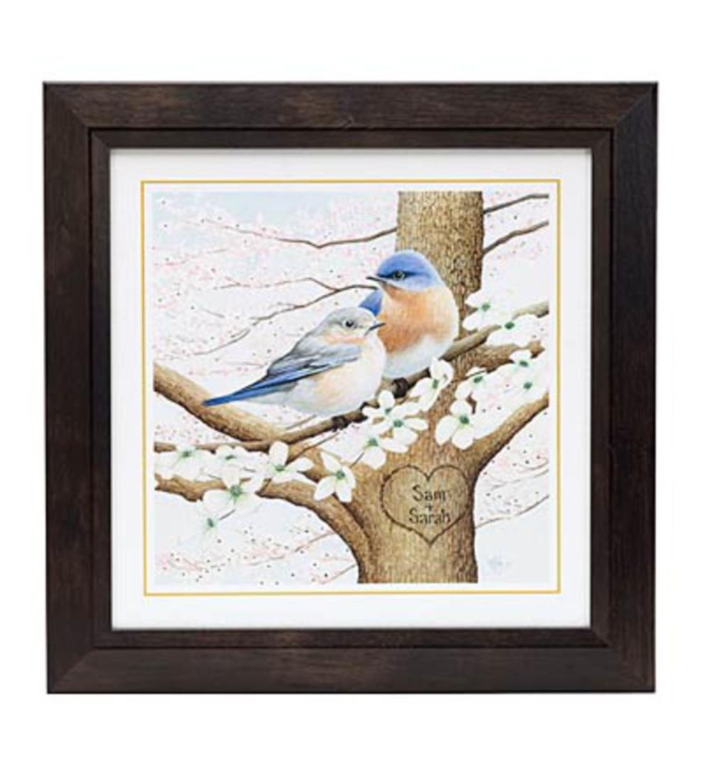 Plow &amp; Hearth Home Accents | Indoor Living Personalized Framed Bluebird Print