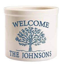 Plow &amp; Hearth Home Accents | Indoor Living Personalized Tree Of Life Crock - Black