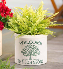 Plow &amp; Hearth Home Accents | Indoor Living Personalized Tree Of Life Crock - Black