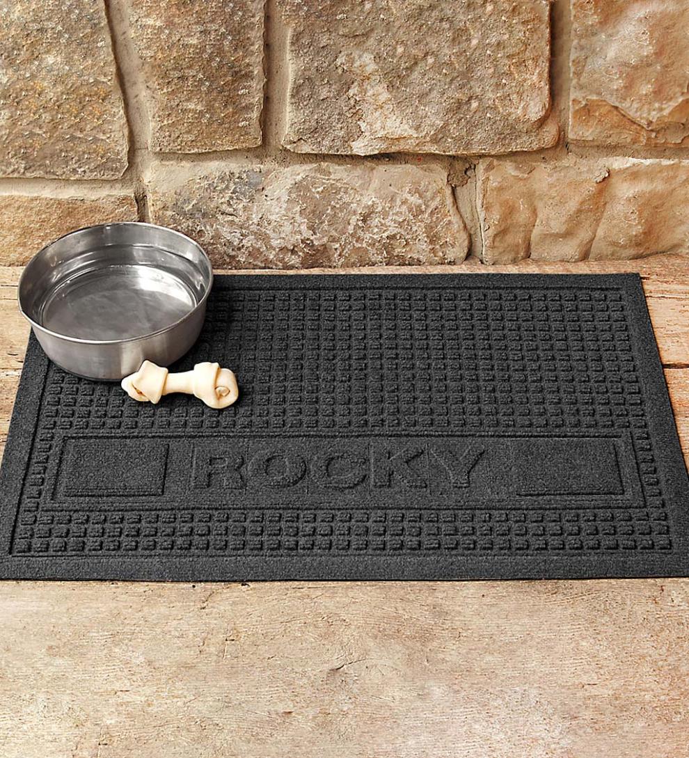 Plow &amp; Hearth Home Accents | Indoor Living Personalized Waterhog Squares Pet Doormat
