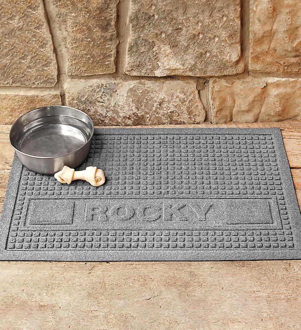 Plow &amp; Hearth Home Accents | Indoor Living Personalized Waterhog Squares Pet Doormat
