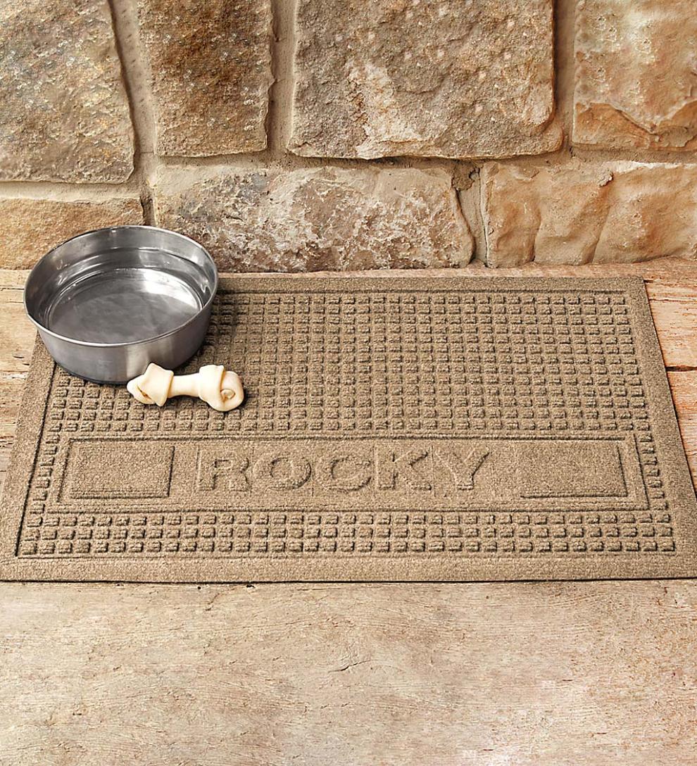 Plow &amp; Hearth Home Accents | Indoor Living Personalized Waterhog Squares Pet Doormat