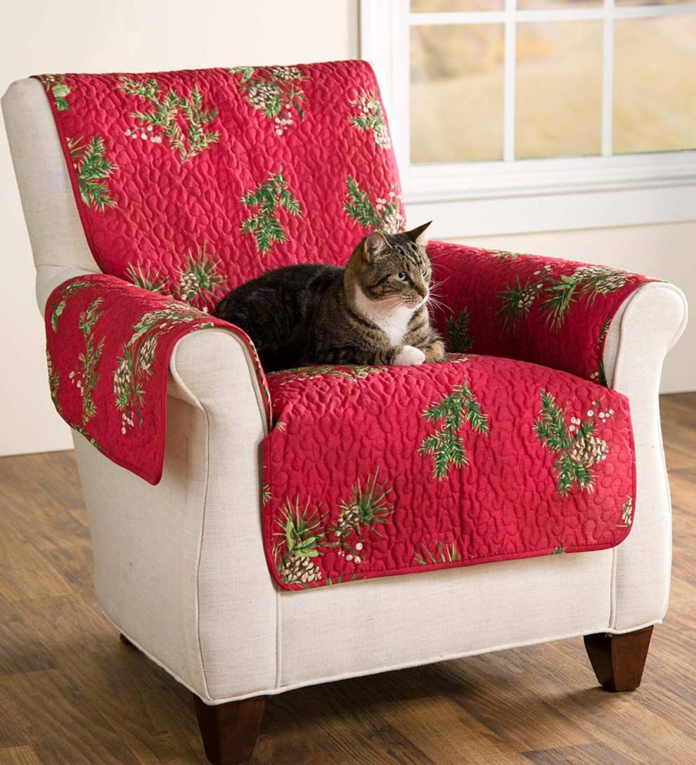 Plow &amp; Hearth Home Accents | Indoor Living Pet Furniture Cover, Peaceful Pine