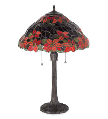 Plow &amp; Hearth Home Accents | Indoor Living Poinsettia Tiffany Table Lamp