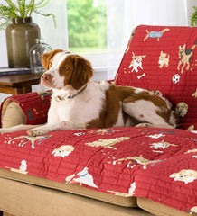 Plow &amp; Hearth Home Accents | Indoor Living Protective Pet Love Seat Cover, Dog Park Design