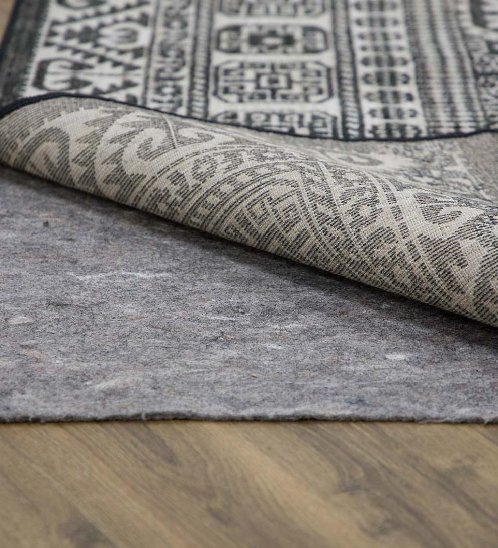 Plow &amp; Hearth Home Accents | Indoor Living Recycled Synthetic Fiber All-Surface Pet-Proof Rug Pad