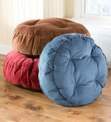 Plow &amp; Hearth Home Accents | Indoor Living Round Tufted Plush Velvet Pet Bed