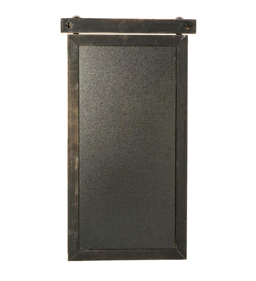 Plow &amp; Hearth Home Accents | Indoor Living Rustic Barn Door Chalk Board Message Center