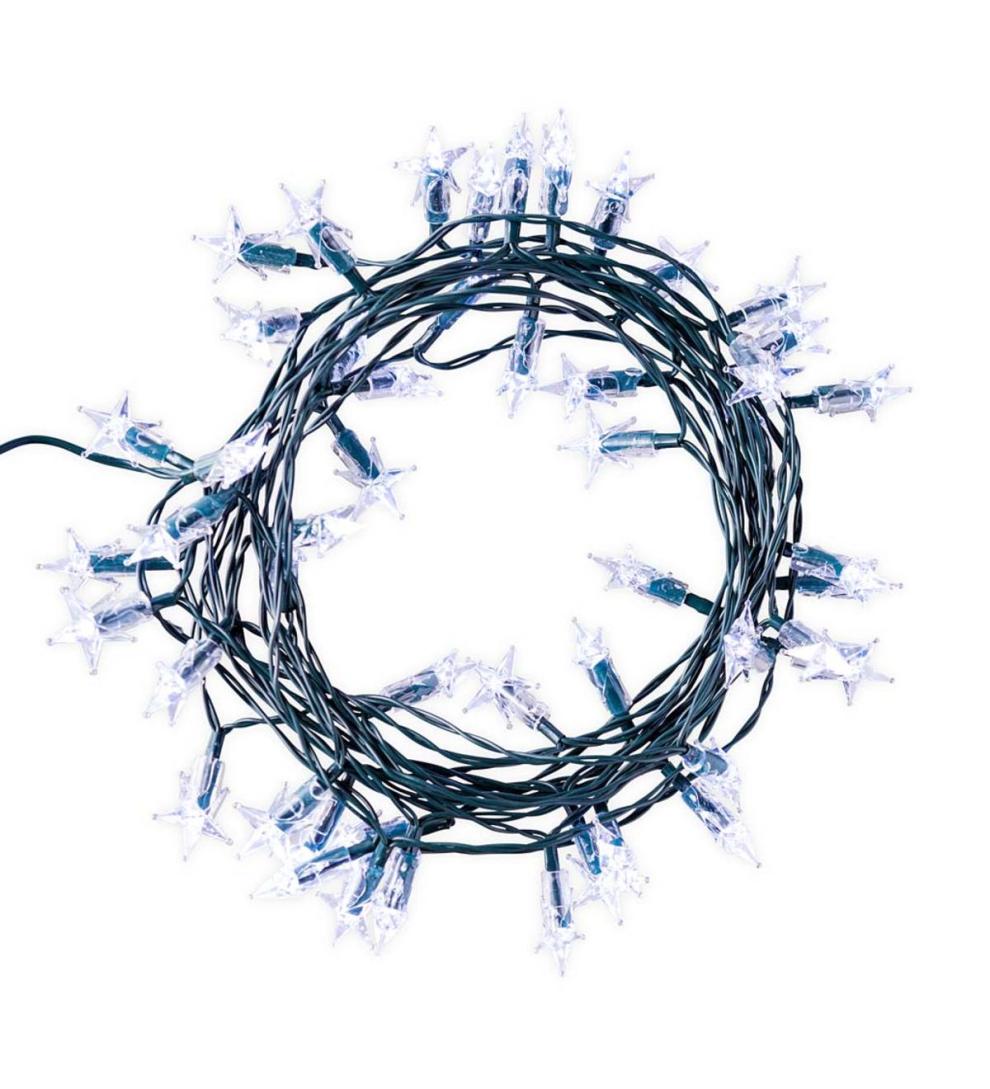 Plow &amp; Hearth Home Accents | Indoor Living Solar Star-Shaped String Lights