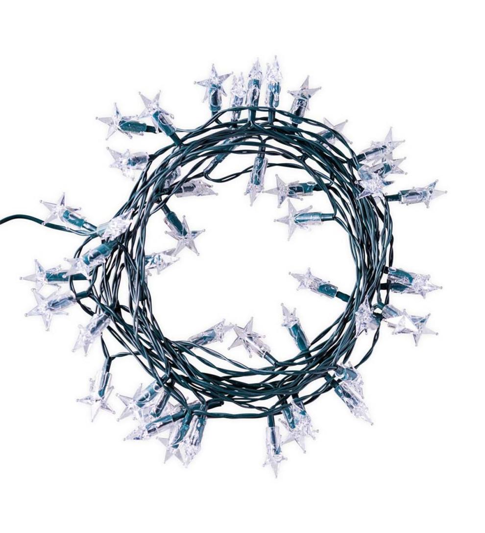 Plow &amp; Hearth Home Accents | Indoor Living Solar Star-Shaped String Lights