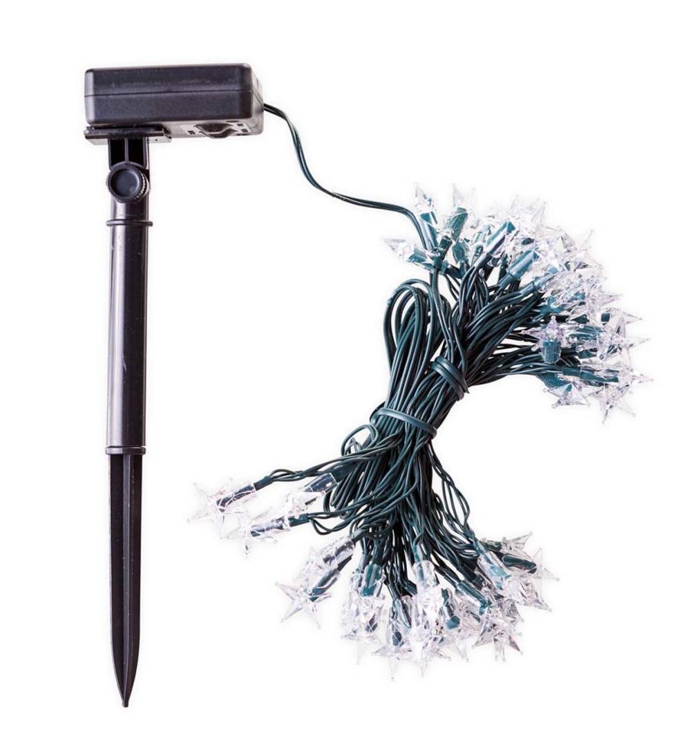 Plow &amp; Hearth Home Accents | Indoor Living Solar Star-Shaped String Lights