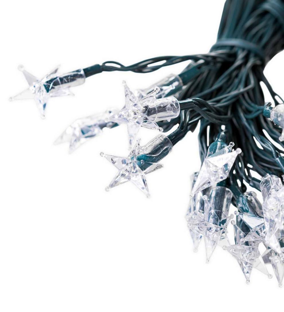 Plow &amp; Hearth Home Accents | Indoor Living Solar Star-Shaped String Lights