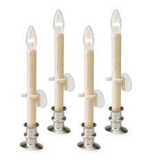 Plow &amp; Hearth Home Accents | Indoor Living Suction Cup Window Candle Set With Timer And Remote