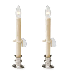 Plow &amp; Hearth Home Accents | Indoor Living Suction Cup Window Candle Set With Timer And Remote