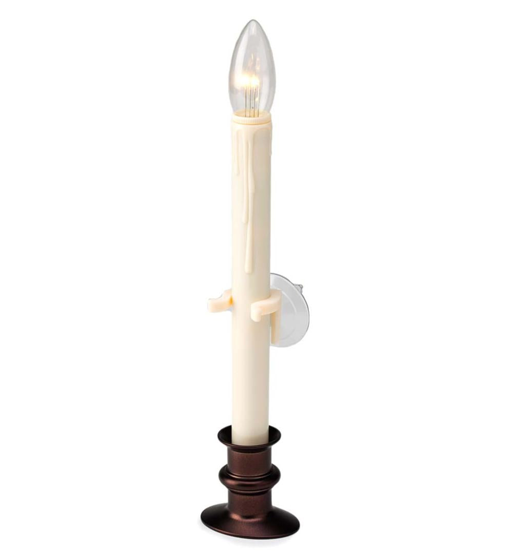 Plow &amp; Hearth Home Accents | Indoor Living Suction Cup Window Candle Set With Timer And Remote