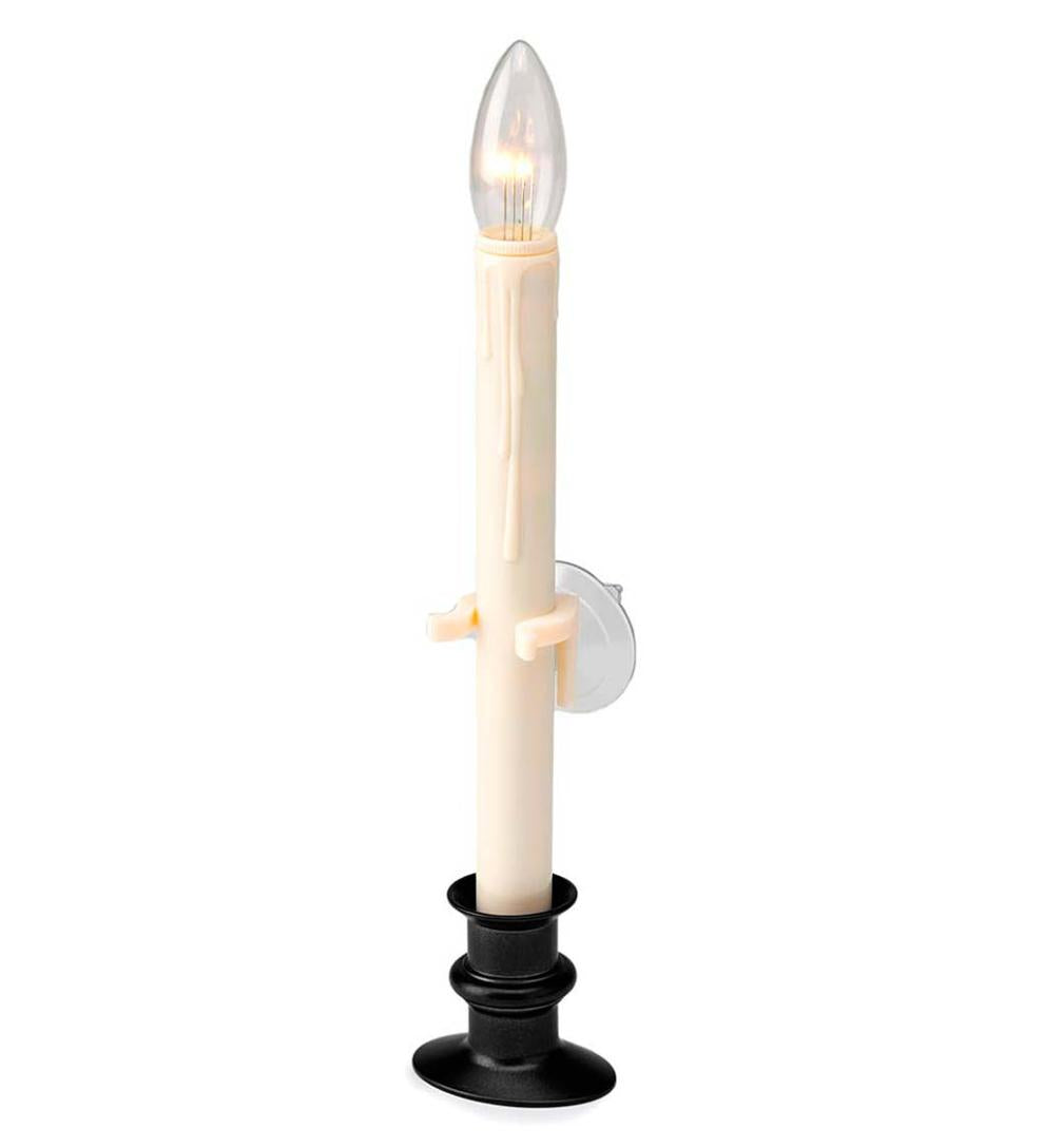 Plow &amp; Hearth Home Accents | Indoor Living Suction Cup Window Candle Set With Timer And Remote