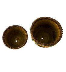 Plow &amp; Hearth Home Accents | Indoor Living Sunflower Basket Planters, Set Of 2