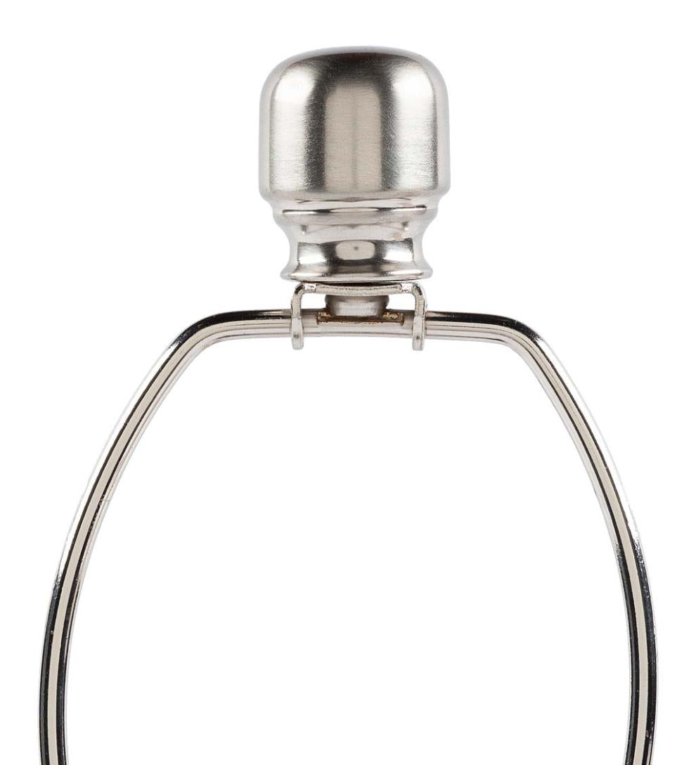 Plow &amp; Hearth Home Accents | Indoor Living Textured Bubble Glass Table Lamp With Beige Linen Shade