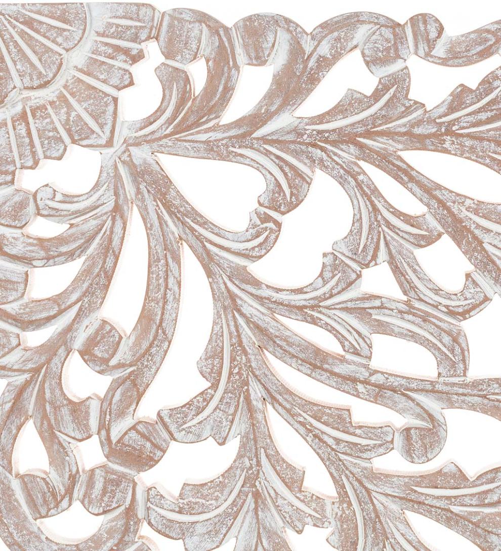 Plow &amp; Hearth Home Accents | Indoor Living Three Panel White Washed Floral Wall Art