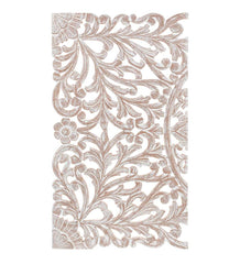 Plow &amp; Hearth Home Accents | Indoor Living Three Panel White Washed Floral Wall Art