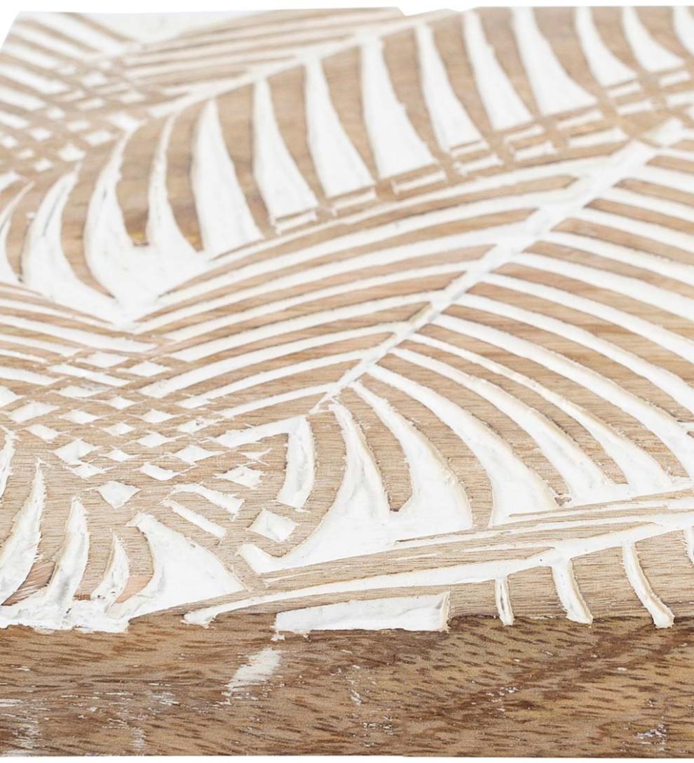 Plow &amp; Hearth Home Accents | Indoor Living Three Panel White Washed Tropical Wall Art