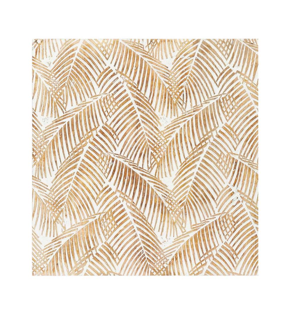 Plow &amp; Hearth Home Accents | Indoor Living Two Panel White Washed Tropical Wall Art