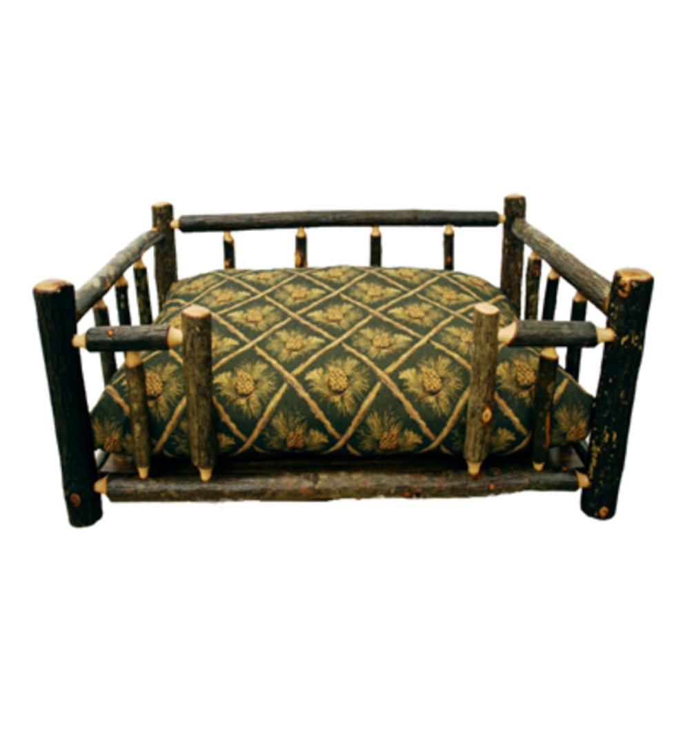 Plow &amp; Hearth Home Accents | Indoor Living Usa-Made Handcrafted Hickory Dog Rail Bed
