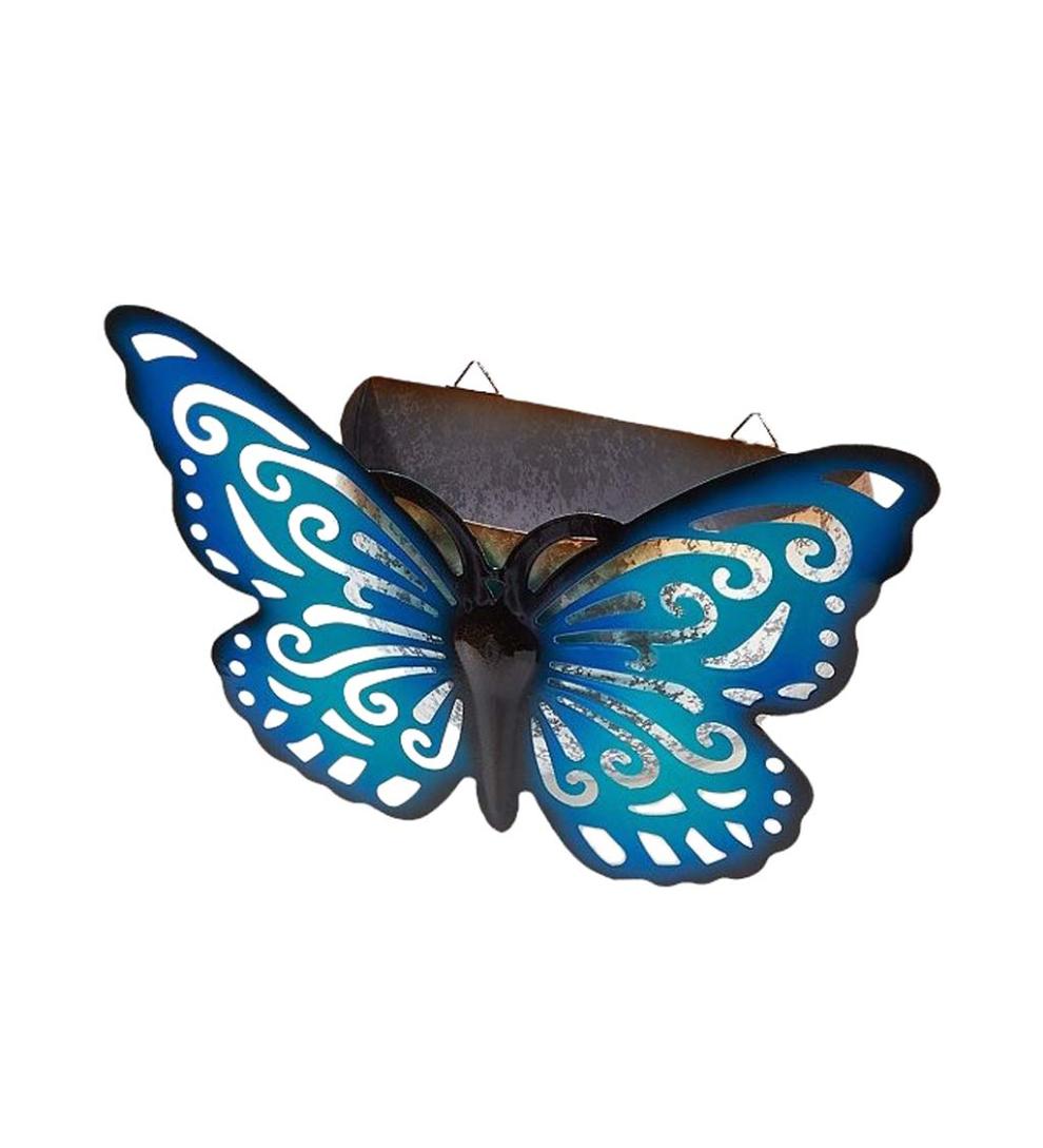 Plow &amp; Hearth Home Accents | Indoor Living Wall Mounted Butterfly Planter - Purple
