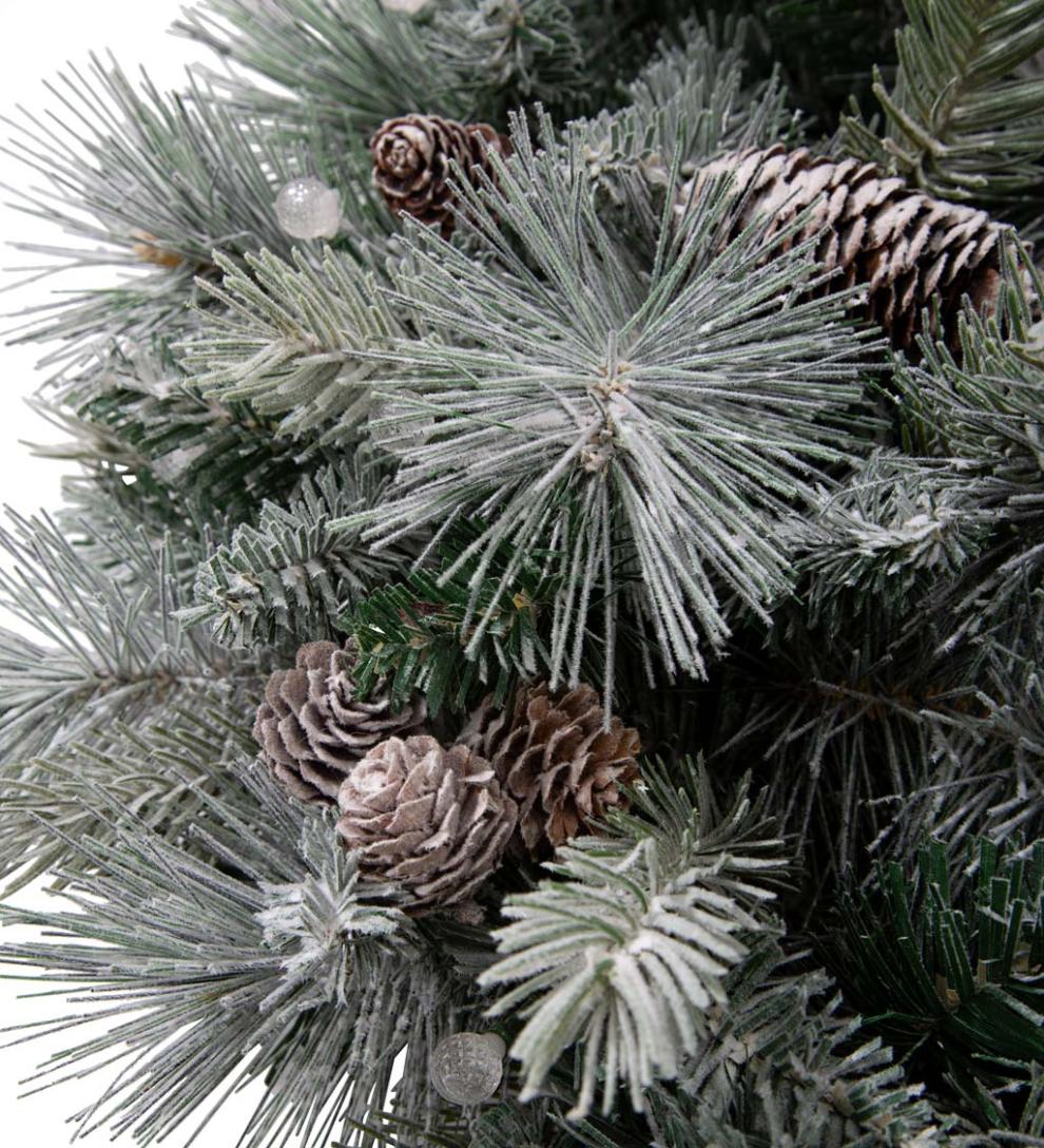 Plow &amp; Hearth Home Accents | Indoor Living Winter Frost Lighted Holiday Wreath