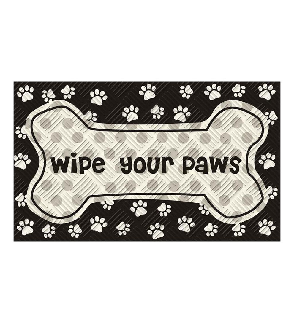 Plow &amp; Hearth Home Accents | Indoor Living Wipe Your Paws Embossed Floor Mat