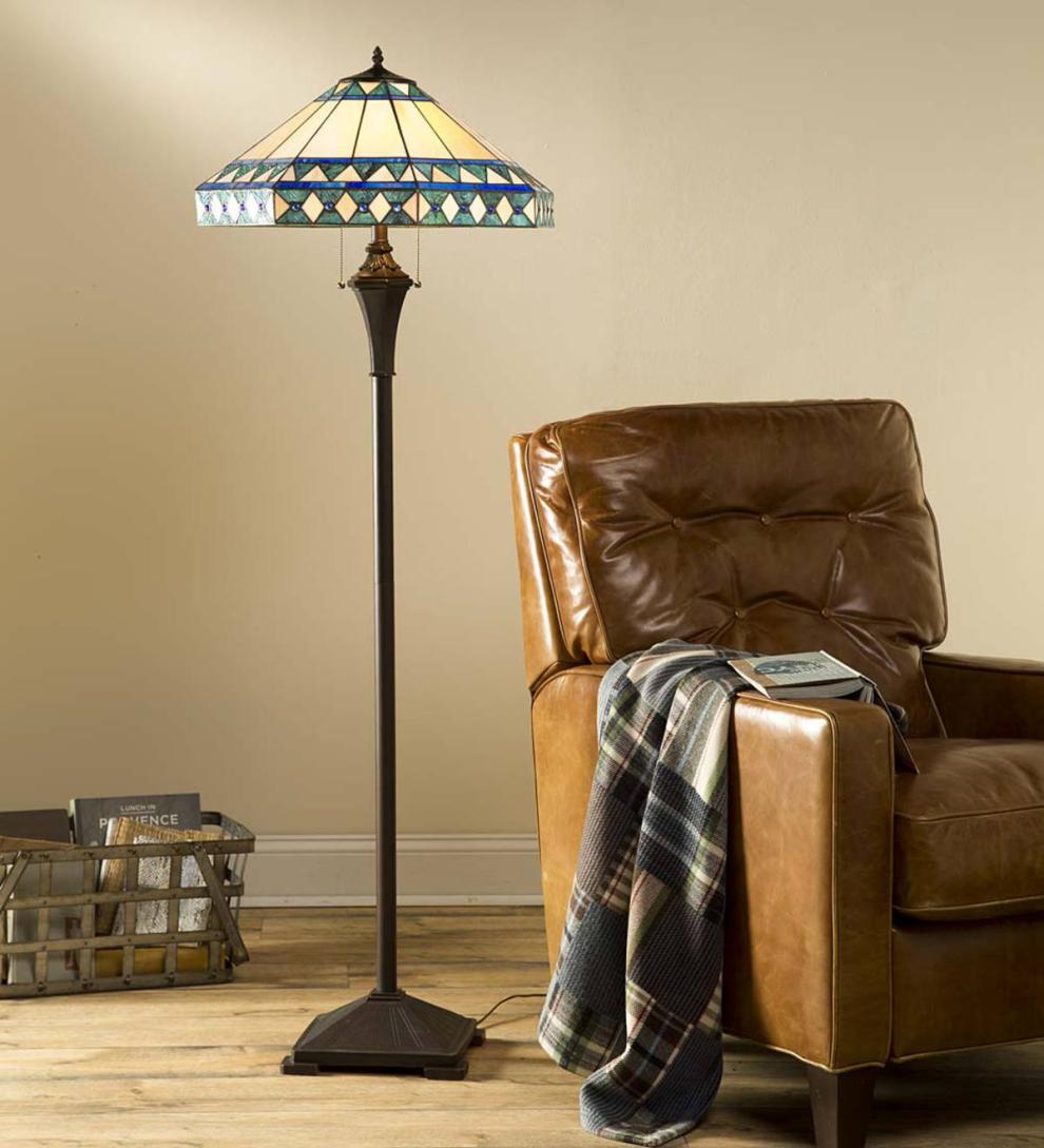 Plow &amp; Hearth Home Office | Indoor Living Camden Tiffany Floor Lamp