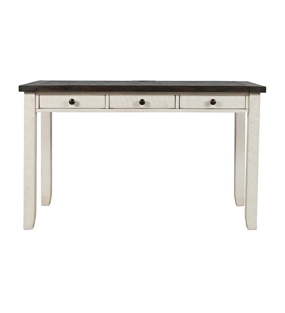 Plow &amp; Hearth Home Office | Indoor Living Cape Charles Reclaimed Wood Power Station Desk - White