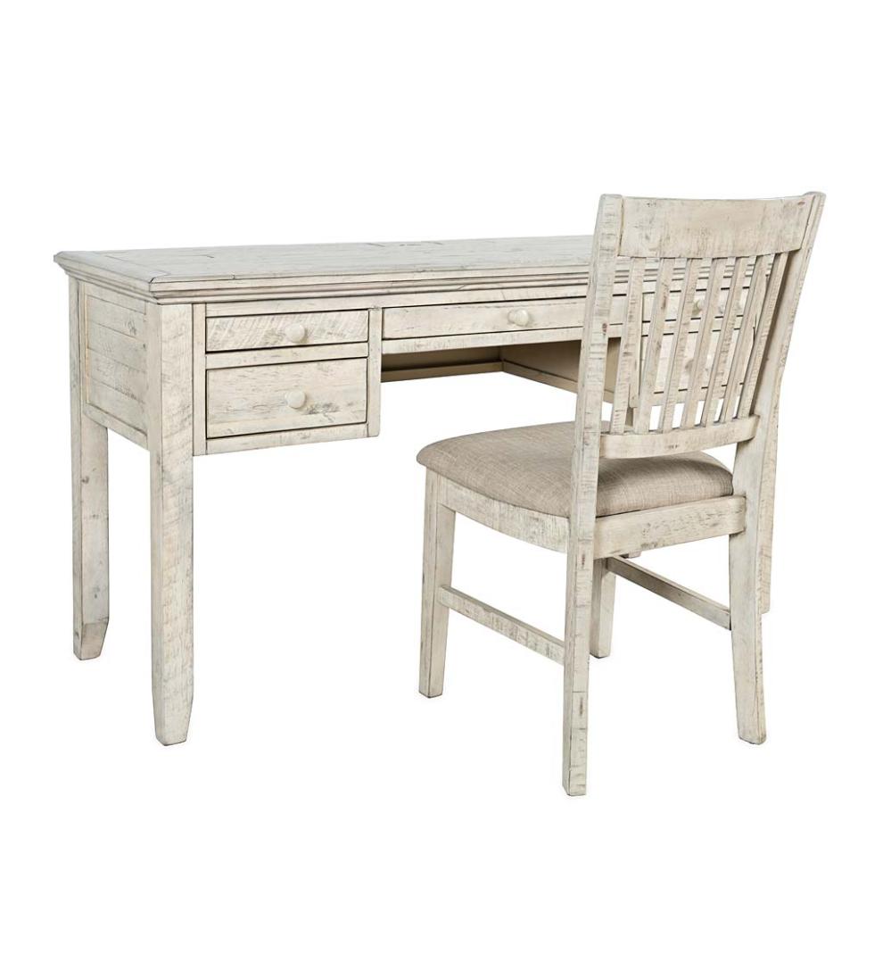 Plow &amp; Hearth Home Office | Indoor Living Chelsea Power Station Desk And Slat Back Chair