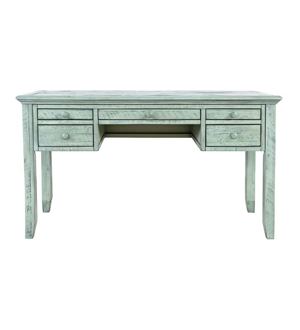 Plow &amp; Hearth Home Office | Indoor Living Chelsea Power Station Desk And Slat Back Chair